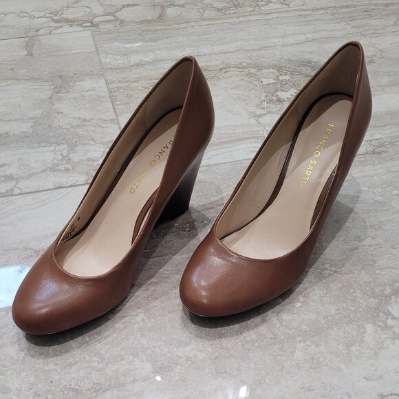 Like New Franco Sarto Wedge Heels. Tan Nude/Caramel. 7. Immaculate. Original box - Picture 9 of 15